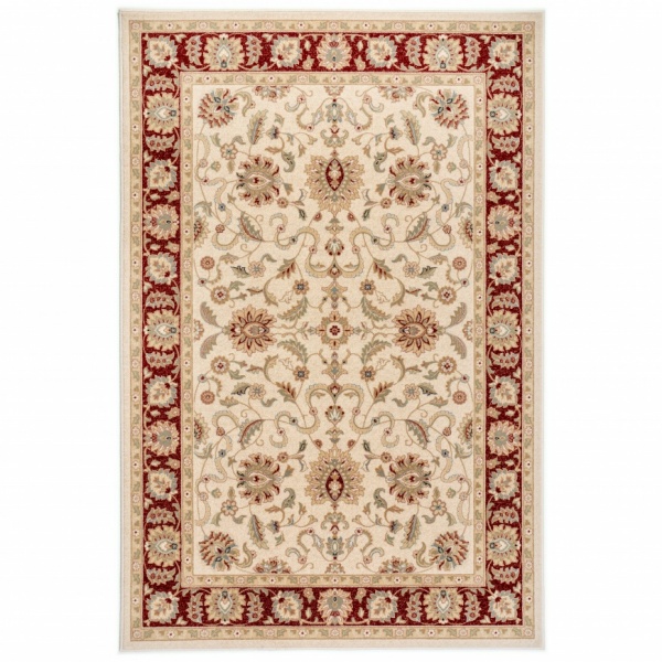 Wool Cream Rug for Living Room I Traditional Cream Rug Large